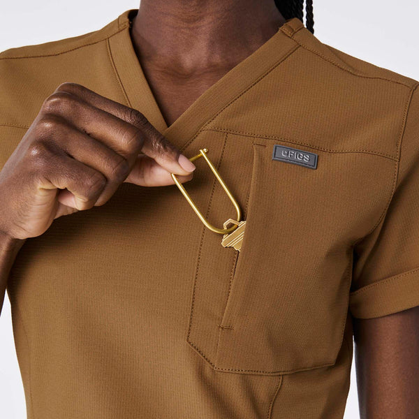 women's Earth Indestructible Short-Sleeve Slim V-Neck - Scrub Top