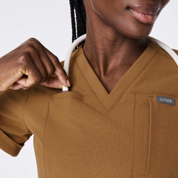 women's Earth Indestructible Short-Sleeve Slim V-Neck - Scrub Top
