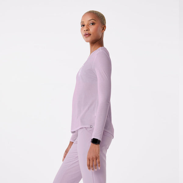 women's Lavender Haze Nurses Heart - Long-Sleeve Underscrub