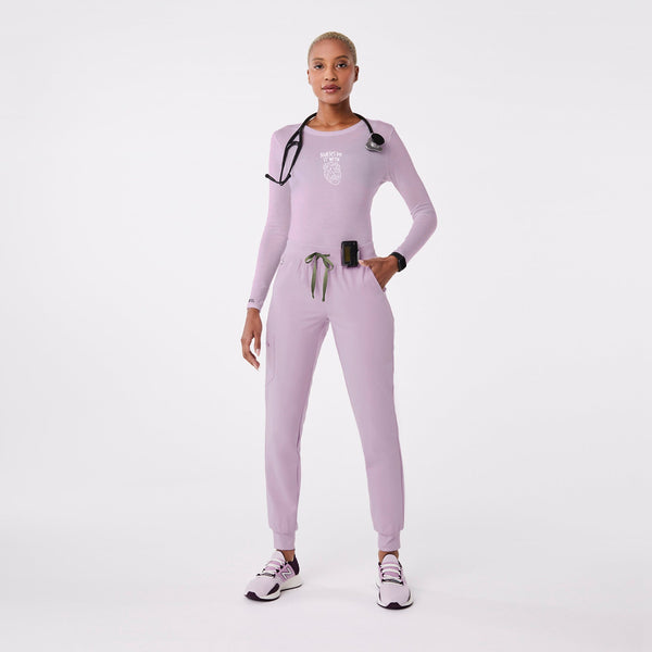 women's Lavender Haze Nurses Heart - Long-Sleeve Underscrub