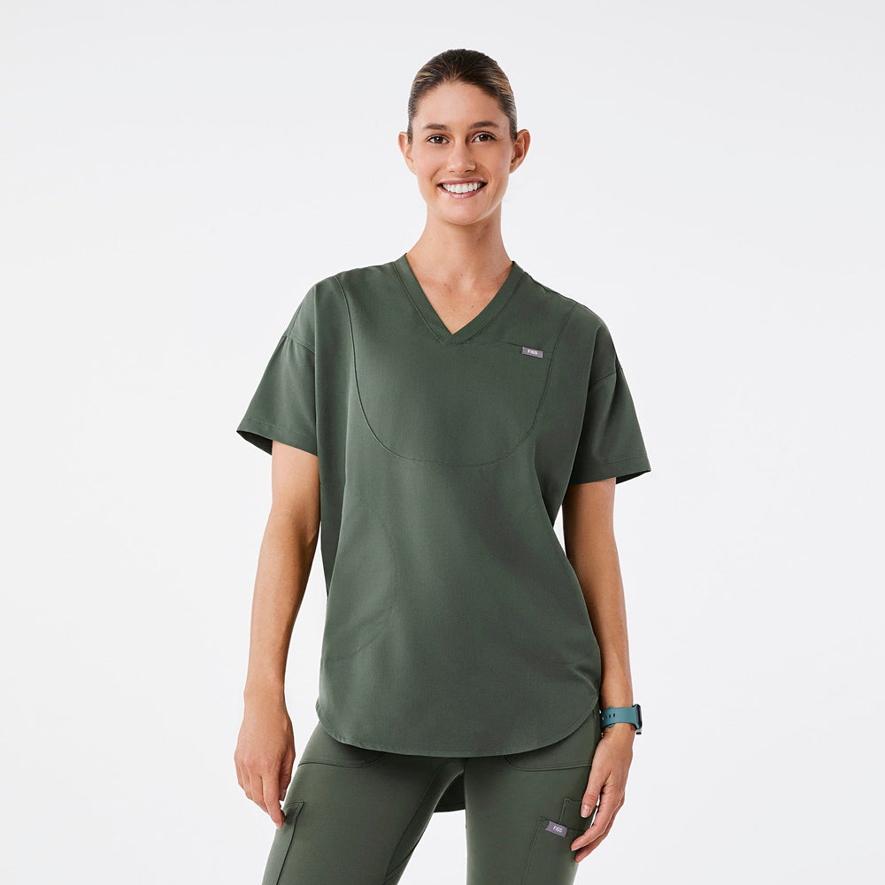 women's Moss Halle Short-Sleeve V-Neck Tunic - Scrub Top