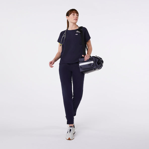 women's Navy Arua Relaxed - Scrub Top