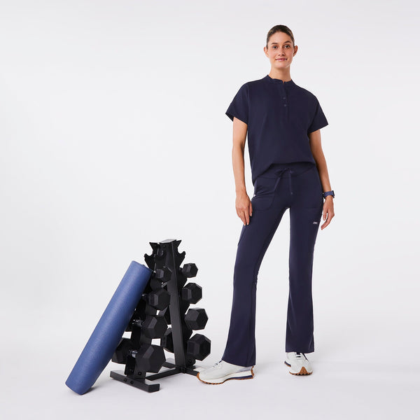 women's Navy High-Rise Seville Flare - ScrubLegging™