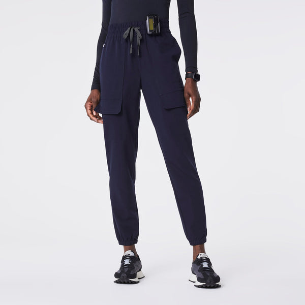 women's Navy Sierra - Petite Jogger Scrub Pant
