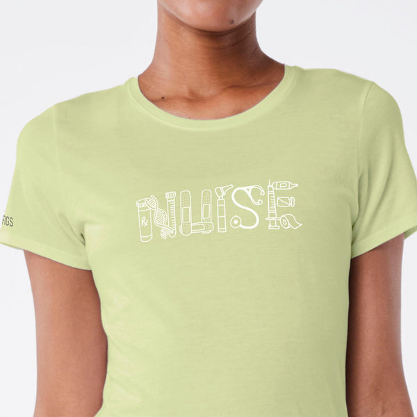 women's Sea Mist Nurse Doodle - Short-Sleeve Underscrub