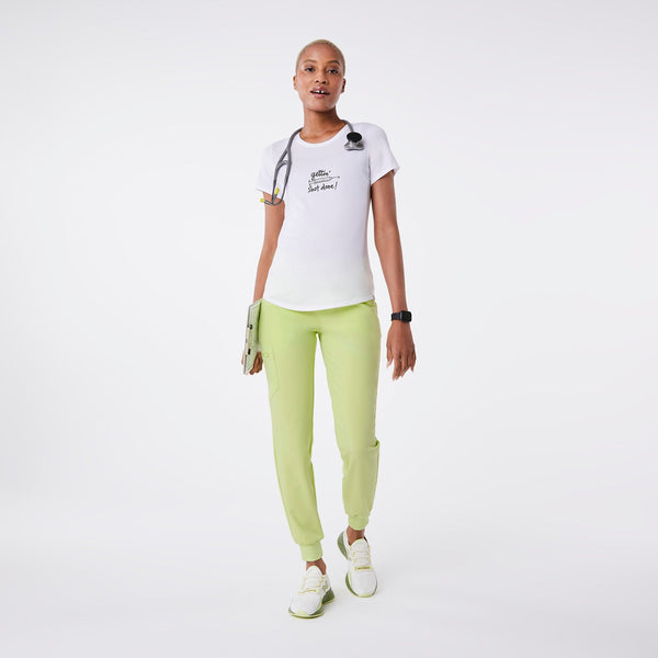 women's White Gettin' Shot Done - Short-Sleeve Underscrub