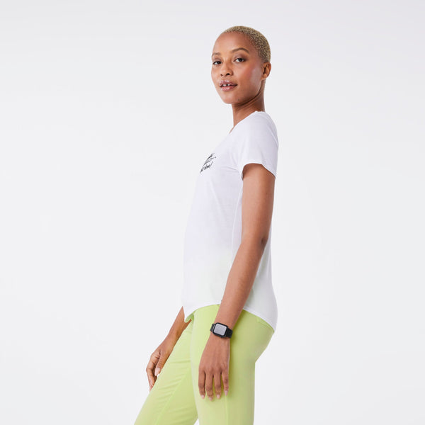 women's White Gettin' Shot Done - Short-Sleeve Underscrub