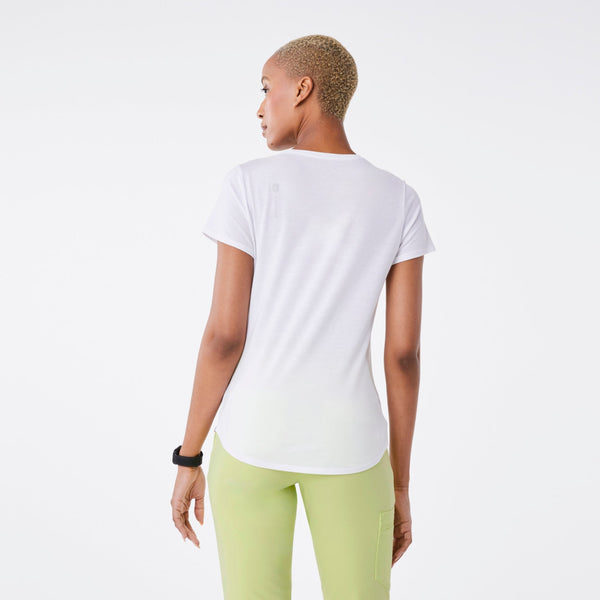 women's White Gettin' Shot Done - Short-Sleeve Underscrub