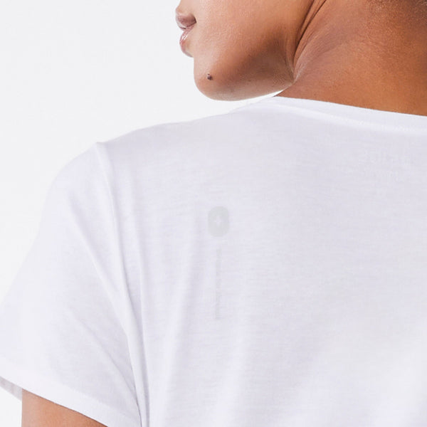 women's White Gettin' Shot Done - Short-Sleeve Underscrub