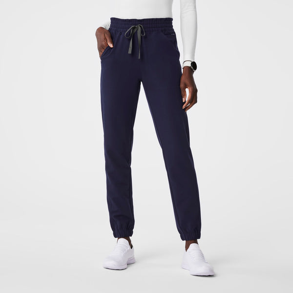 women's Navy Regina High-Rise Slim Jogger - Petite Scrub Pant