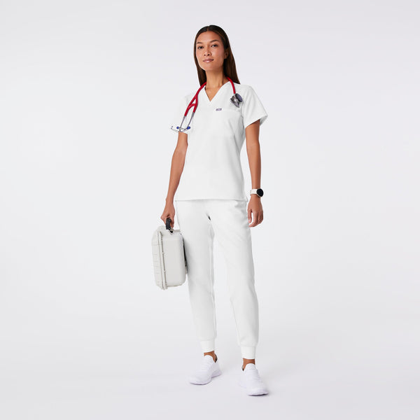 women's Optic White Catarina Petite -  Scrub Top™
