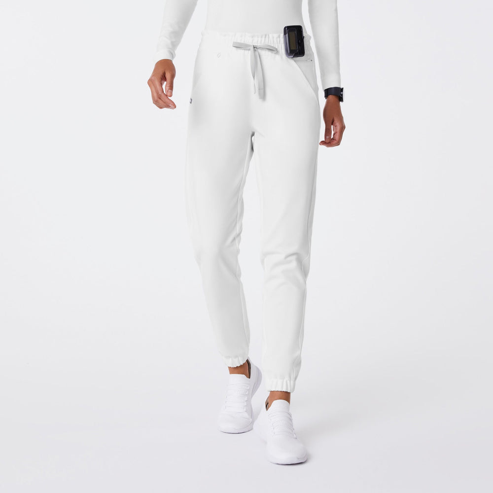 women's Optic White Regina High-Rise Slim Jogger - Tall Scrub Pant