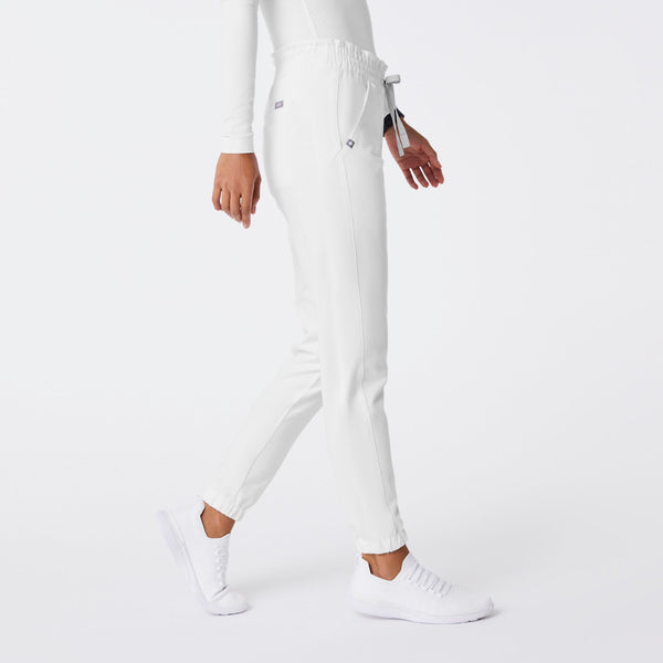 women's Optic White Regina High-Rise Slim Jogger - Scrub Pant