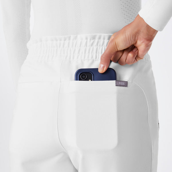 women's Optic White Regina High-Rise Slim Jogger - Tall Scrub Pant