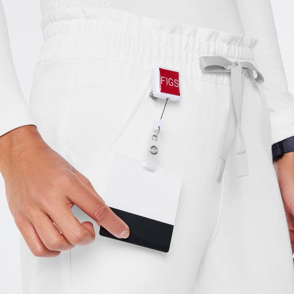 women's Optic White Regina High-Rise Slim Jogger - Scrub Pant