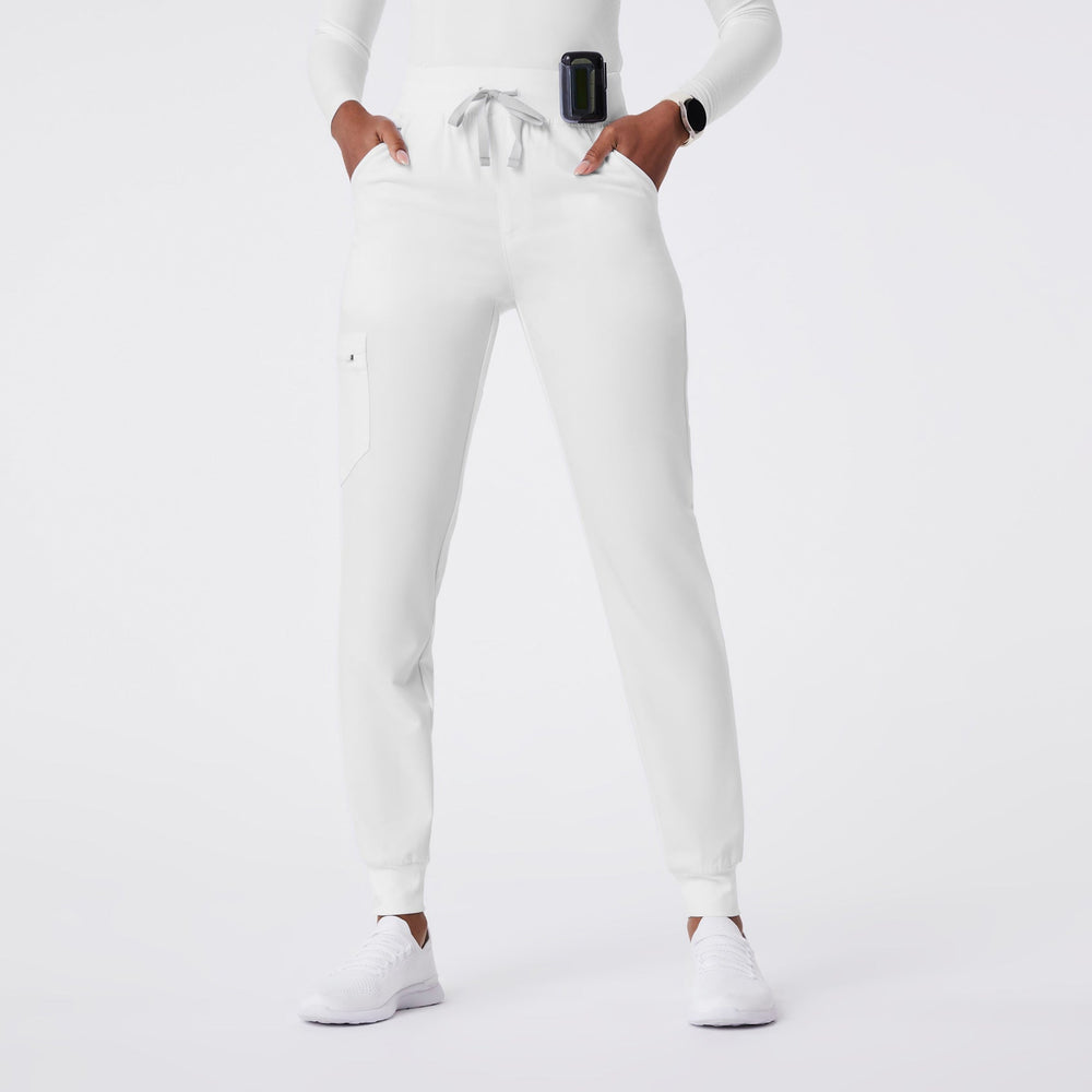 women's Optic White Zamora High-Rise - Jogger Scrub Pant™
