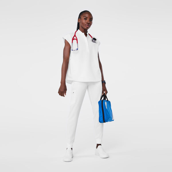 women's Optic White Rafaela - Oversized Scrub Top™