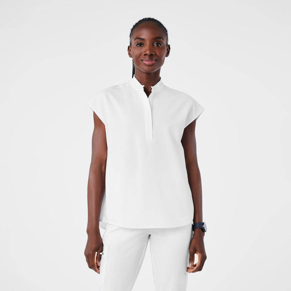 women's Optic White Rafaela - Oversized Scrub Top™