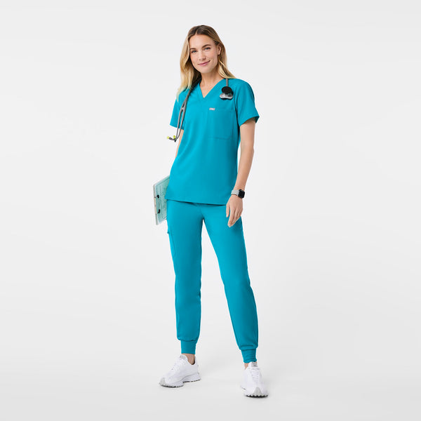 women's Teal Catarina Petite -  Scrub Top™
