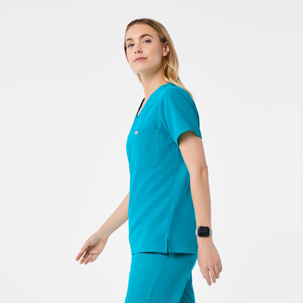 women's Teal Catarina Petite -  Scrub Top™
