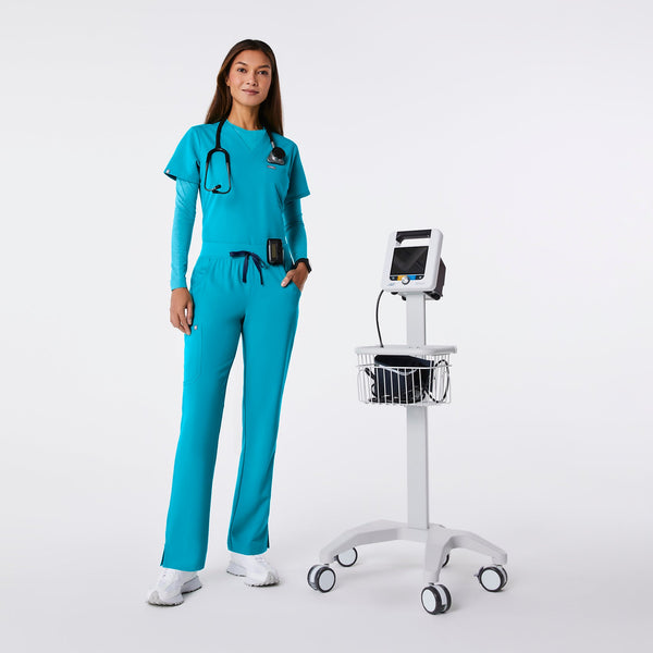 women's Teal Kade - Petite Straight-Leg Scrub Pant™