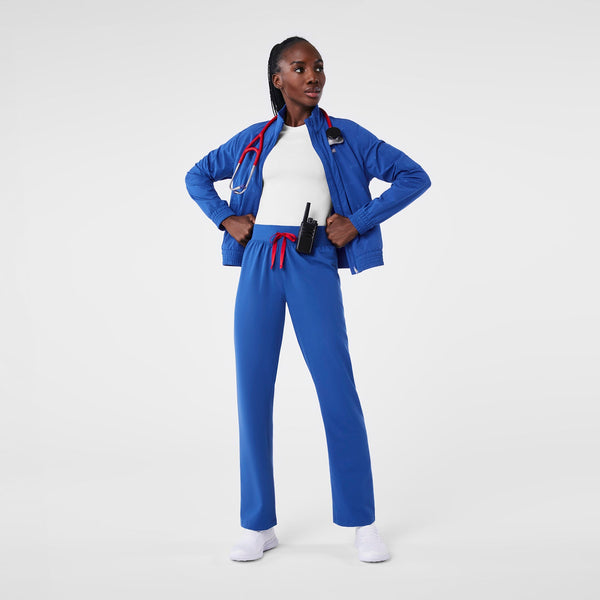 women's Winning Blue Livingston High-Rise- Petite Straight-Leg Scrub Pant™