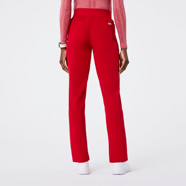 women's Winning Red Mayfair High-Rise - Petite Skinny Tapered Scrub Pant