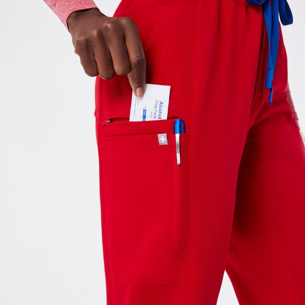 women's Winning Red Mayfair High-Rise - Petite Skinny Tapered Scrub Pant