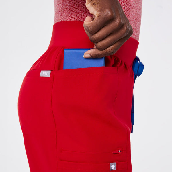 women's Winning Red Mayfair High-Rise - Petite Skinny Tapered Scrub Pant