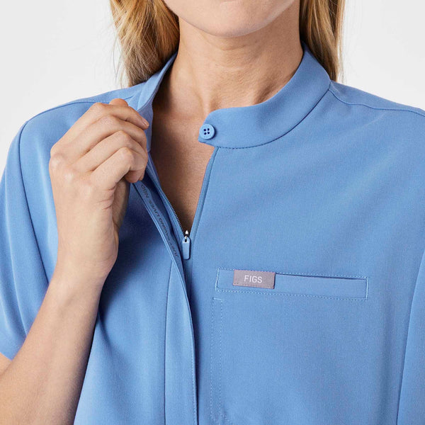 women's Ceil Blue Montex Relaxed Scrub Top