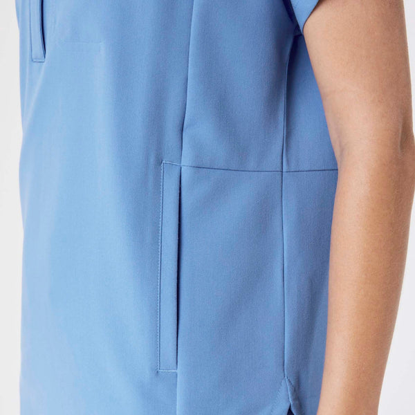 women's Ceil Blue Montex Relaxed Scrub Top