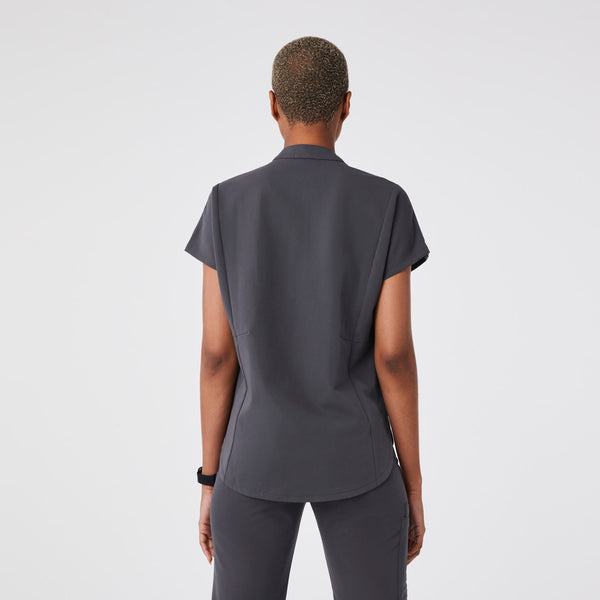 women's Charcoal Montex Relaxed Scrub Top