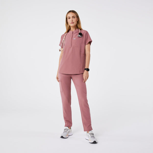 women's Mauve Montex Relaxed Scrub Top