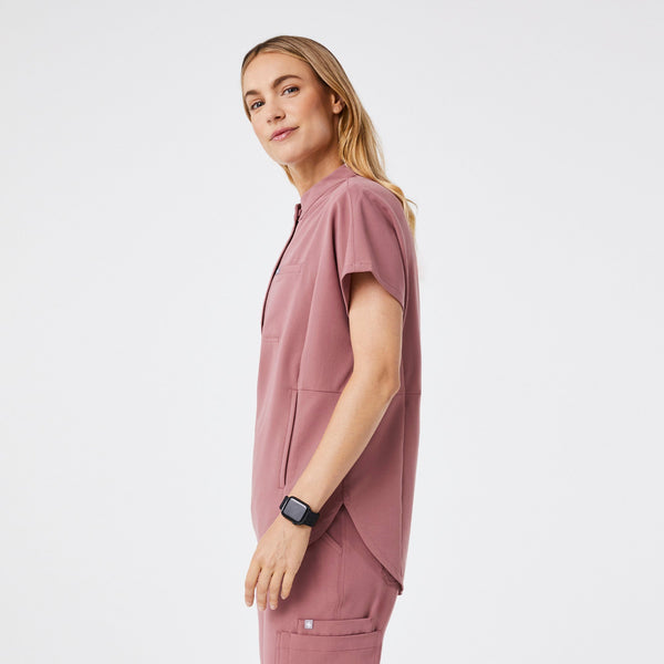 women's Mauve Montex Relaxed Scrub Top