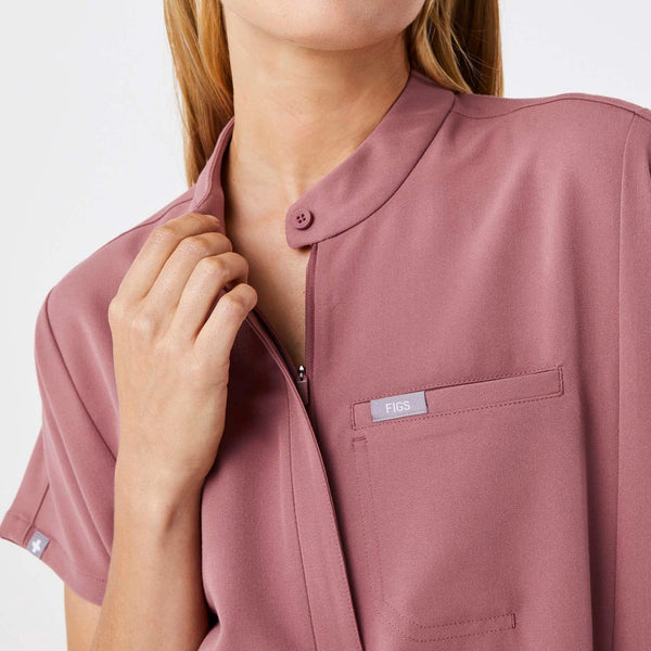 women's Mauve Montex Relaxed Scrub Top