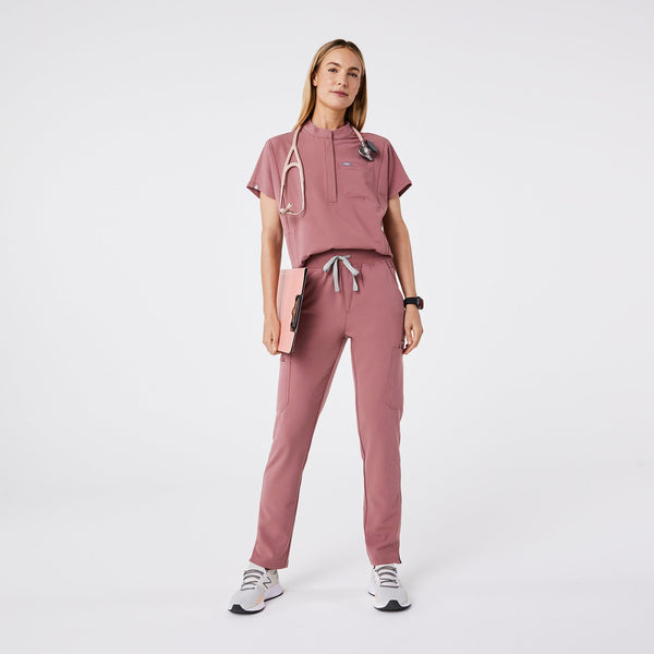 women's Mauve Montex Relaxed Scrub Top