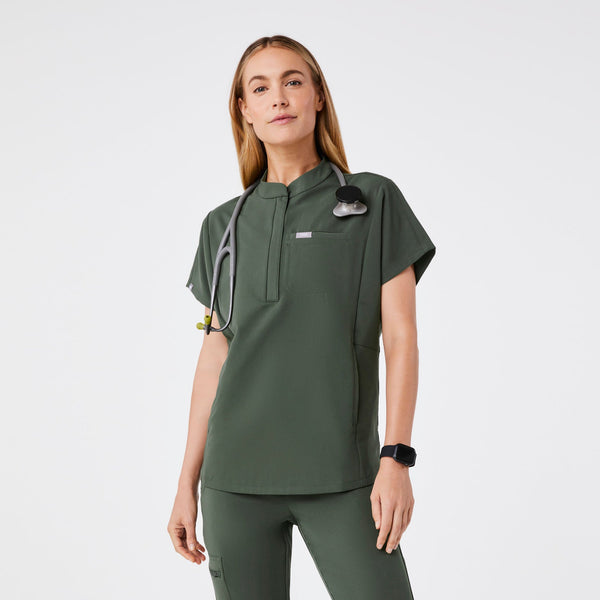 women's Moss Montex Relaxed Scrub Top