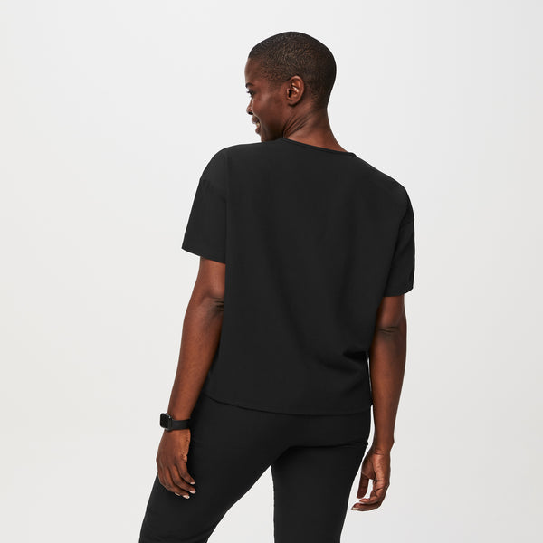 women's Black Relaxed Catarina Scrub Top™
