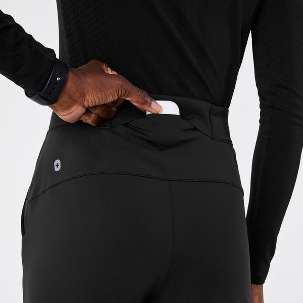 women's Black High-Rise ContourKnit Scrub Pant