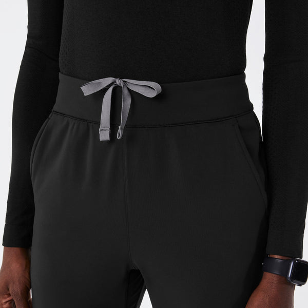 women's Black High-Rise ContourKnit Scrub Pant