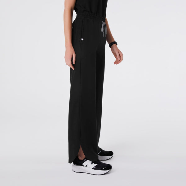 women's Black Marseille High-Rise Wide-Leg - Scrub Pant