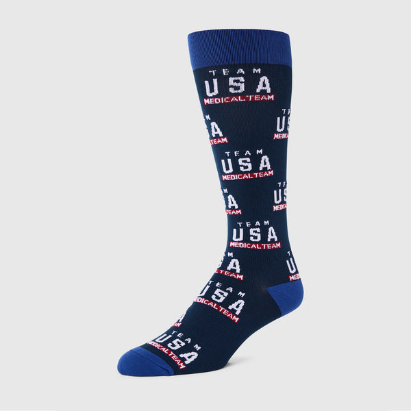 men's Blue FIGS x Team USA Track - Compression Socks
