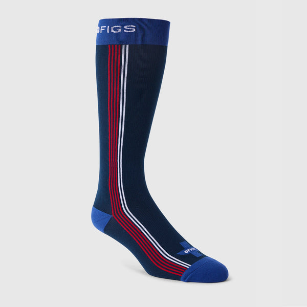 men's Winning Blue Track - Compression Socks