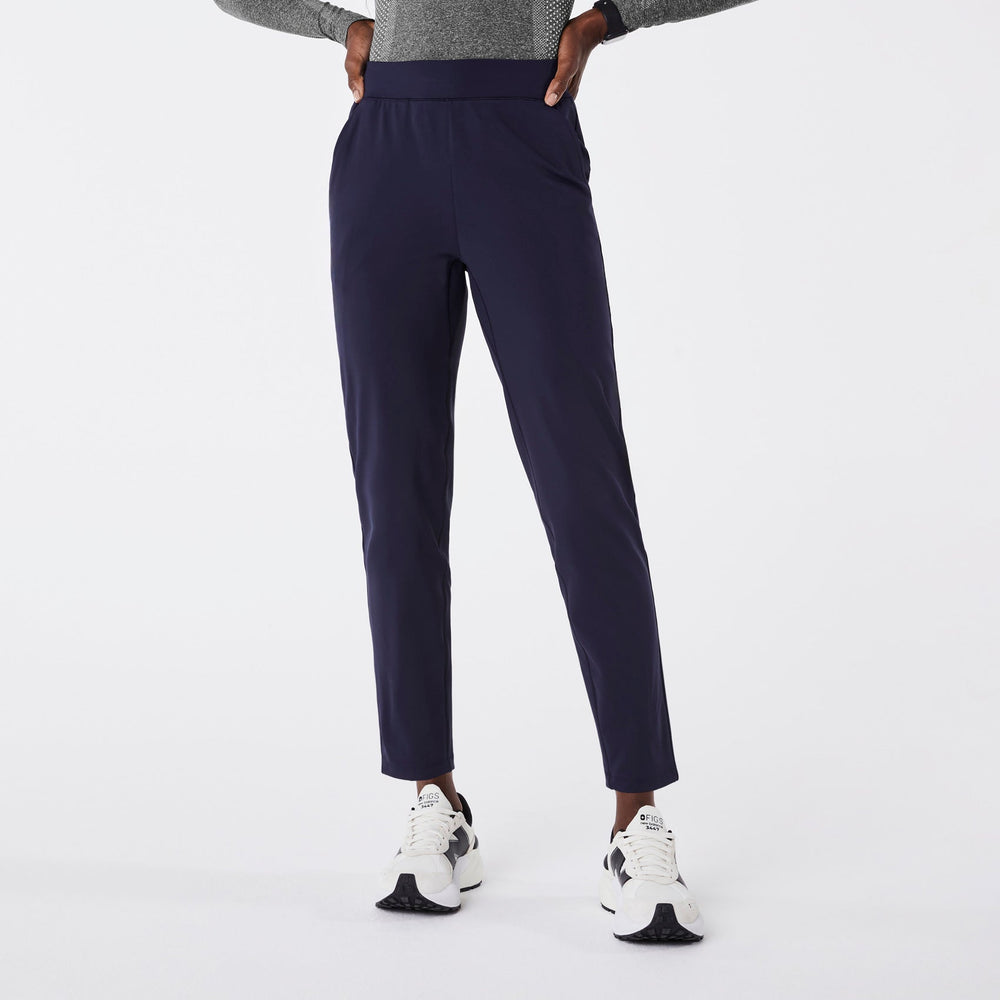 women's Navy High-Rise ContourKnit Scrub Pant