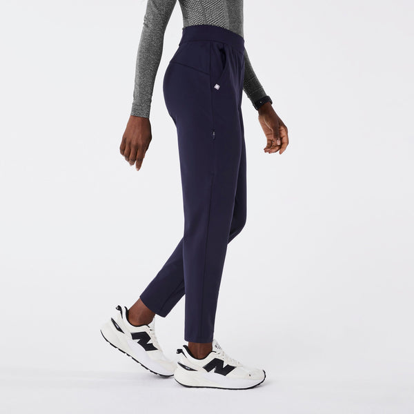 women's Navy High-Rise ContourKnit Scrub Pant