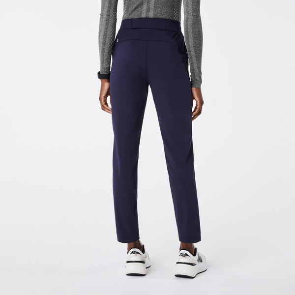 women's Navy High-Rise ContourKnit Scrub Pant
