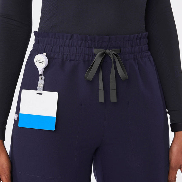 women's Navy Marseille High-Rise Wide-Leg - Tall Scrub Pant