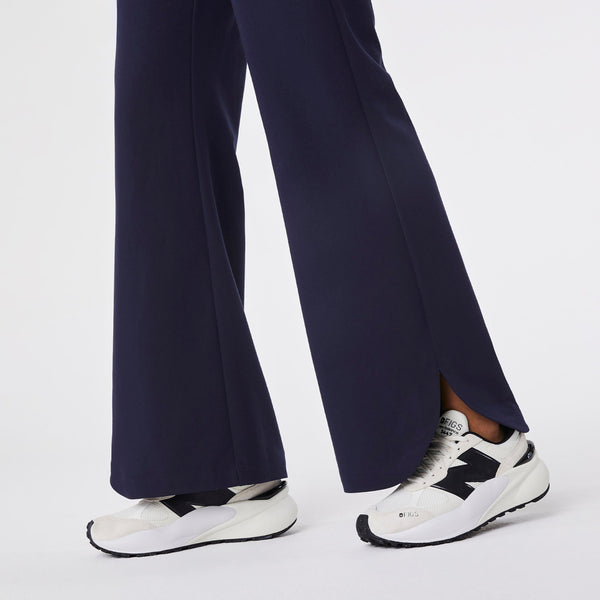 women's Navy Marseille High-Rise Wide-Leg - Tall Scrub Pant