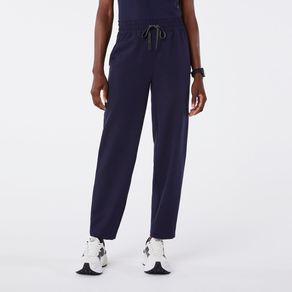 women's Navy High-Rise Sheridan - Relaxed Barrel-Leg Scrub Pant