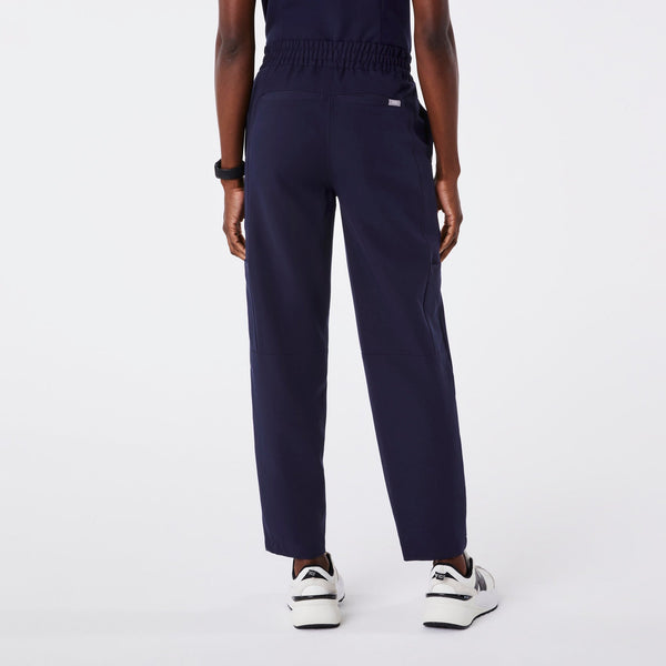 women's Navy High-Rise Sheridan - Relaxed Barrel-Leg Scrub Pant